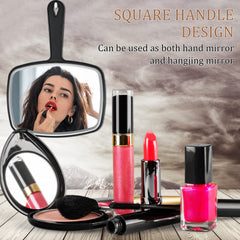 Geetery mirror hung on a hook showing easy storage and accessibility for salon or home