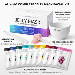GEMSKIN mixing bowl with spatula during mask preparation for clean application