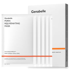 Genabelle front packaging showing five mask sheets and benefits