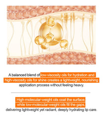Genabelle texture swipe showing glossy non-sticky glaze and smooth finish
