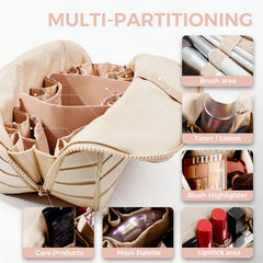 Generic padded wall close-up showing cushioning that protects cosmetics