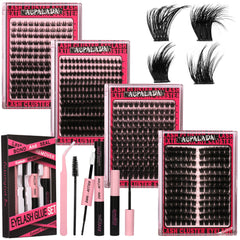 Generic kit front packaging showing included tools and 612 clusters benefits easy styling