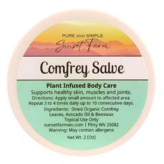 generic comfrey salve front jar showing clean labeling and compact size benefit