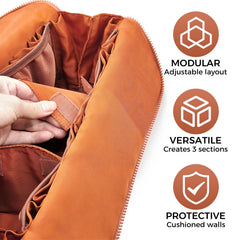 Generic close-up of padding and zipper offering protective durability benefit