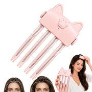 Generic heated root volumizer front view showing compact pink styling tool and usability benefit