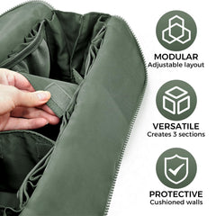 Generic brand interior divider detail showing customizable storage and protection