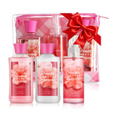 Generic brand front packaging showing the three-piece cherry blossom set and gift appeal