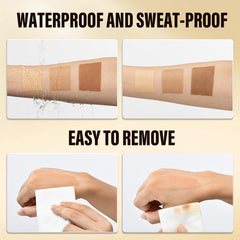 Generic legs makeup texture swatch medium shade illustrating buildable coverage