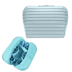 Generic light blue front view showing organized storage and easy transport