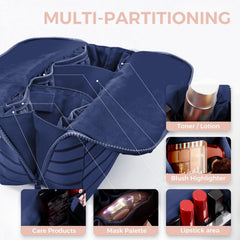 Generic open fold-down vanity layout displaying quick visibility and access