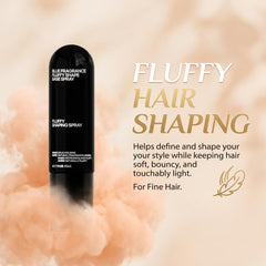 Generic Peach Volumizing Setting Spray mist close-up demonstrating lightweight texture and even coverage
