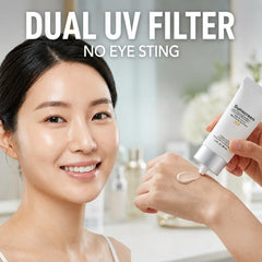 Generic cream swatch showing sheer beige tint and smooth blendability benefit