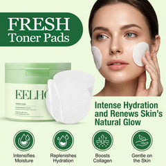 Generic toner pads open jar with stacked pads and tweezers demonstrating hygienic storage benefit