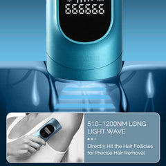 Generic treatment window illustrating 510–1200 nm light spectrum for efficient removal