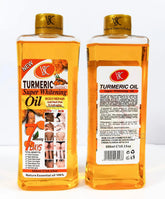 Generic turmeric oil front bottle showing label and 300ml size benefit hydration