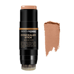 Gentlehomme front packaging displaying concealer stick and brush, easy storage benefit