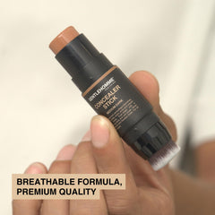 Gentlehomme texture swatch of Medium Dark shade, shows blendable creamy coverage
