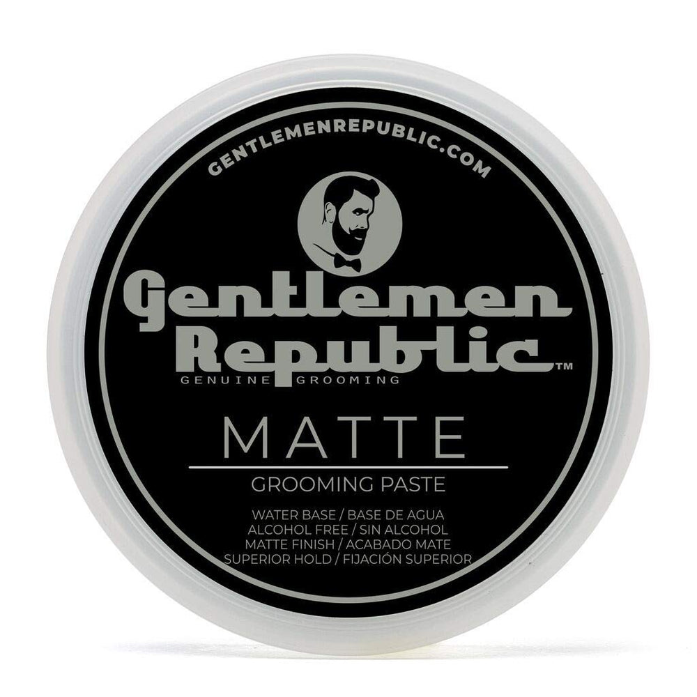 Gentlemen Republic front jar showing 4oz matte paste and strong hold