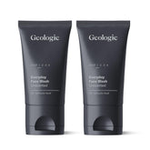 Geologie front packaging showing two tubes and clear cleanser benefits