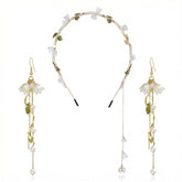 Gesranxs floral headband front view showing vintage charm and secure fit