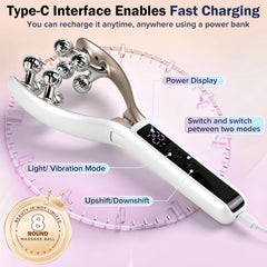 Getwal roller used along jawline to target TMJ tension and relax muscles