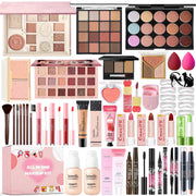 Geyomi kit front open showing organized full-face makeup and tools benefit convenience