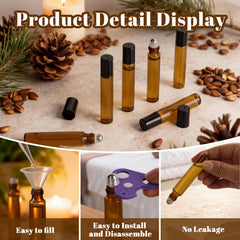 GGOLDMER filled 10ml roll-on bottle with oil demonstrating easy topical application