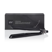 ghd Chronos front view in black showing sleek design and quick styling benefit