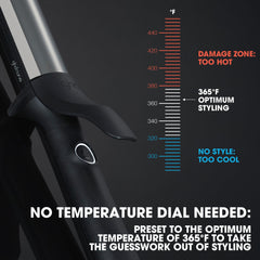 ghd Curve ceramic barrel close-up highlighting smooth surface for even heat