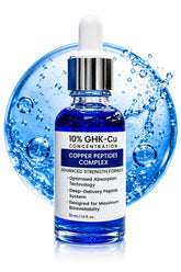 Generic GHK-Cu front bottle showing product and benefits