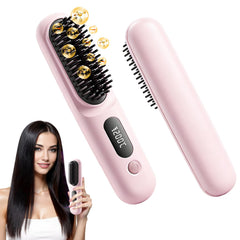 GHSLZE front view of Go Brush Pro showing compact build and ergonomic handle for easy styling
