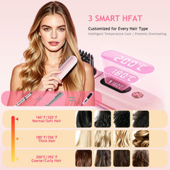 GHSLZE Go Brush Pro held in hand to show size and portability for travel-friendly styling