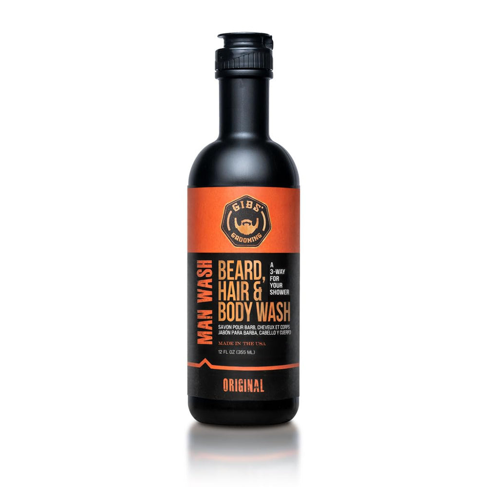 GIBS front packaging showing the 12 fl oz bottle and label, clear product identity and scent