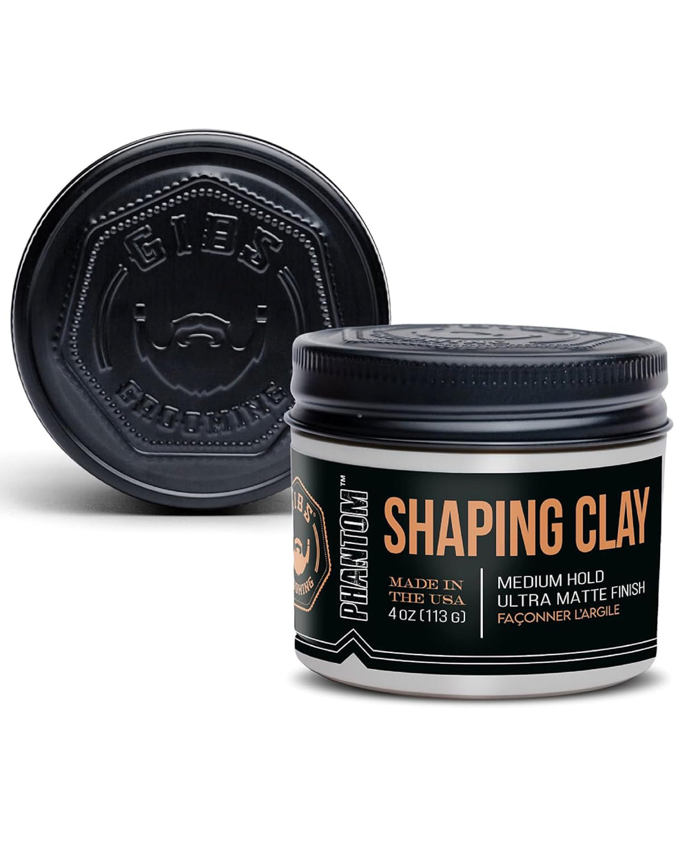 GIBS grooming jar front view showing product and label for clear identification