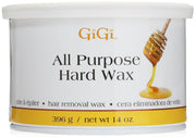 GIGI hard wax jar front view showing label and 14 oz volume for clear identification