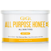 GIGI honee wax front tub showing label and packaging for easy identification and storage