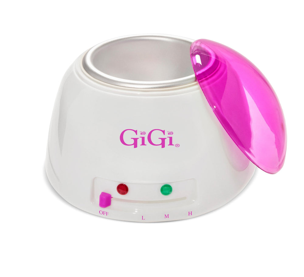 GiGi wax warmer front view showing compact professional design and easy placement