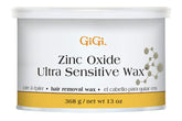 GiGi zinc oxide front packaging showing tub and benefits for sensitive skin