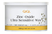 GiGi zinc oxide front packaging showing tub and benefits for sensitive skin