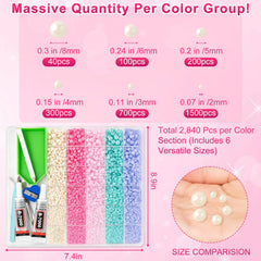 Gikboup organizer grid open view keeping pearl shades separated