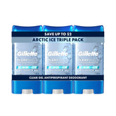 Gillette clear gel front packaging showing 72 hour protection benefit