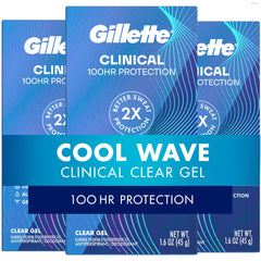 Gillette clinical front packaging showing product and benefit of long protection