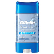 Gillette Cool Wave front packaging showing five clear gel sticks for convenience