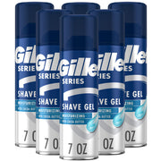 Gillette front pack shot showing six cans and clear value
