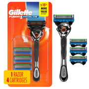 Gillette fusion5 pack front showing contents and convenience