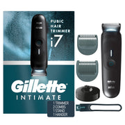 Gillette i7 intimate front view showing compact groomer and LED for precise trimming