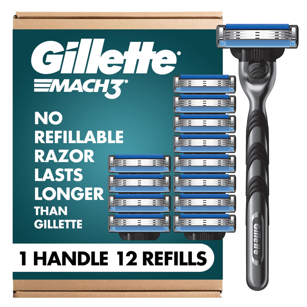 Gillette Mach3 front packaging showing product and quantity for easy identification