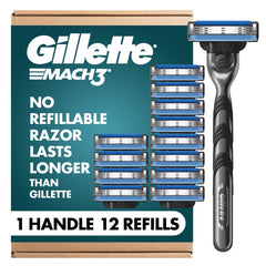 Gillette Mach3 front packaging showing product and quantity for easy identification