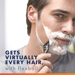 Gillette ProGlide FlexBall handle tilted on jawline showing contouring benefit