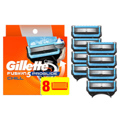 Gillette ProShield front packaging showing eight blade refills and value